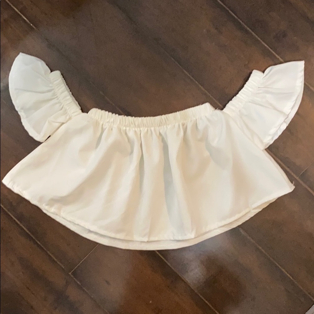 Crop Flutter Off Shoulder Top